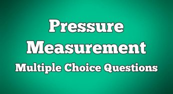 Pressure Measurement Multiple Choice Questions