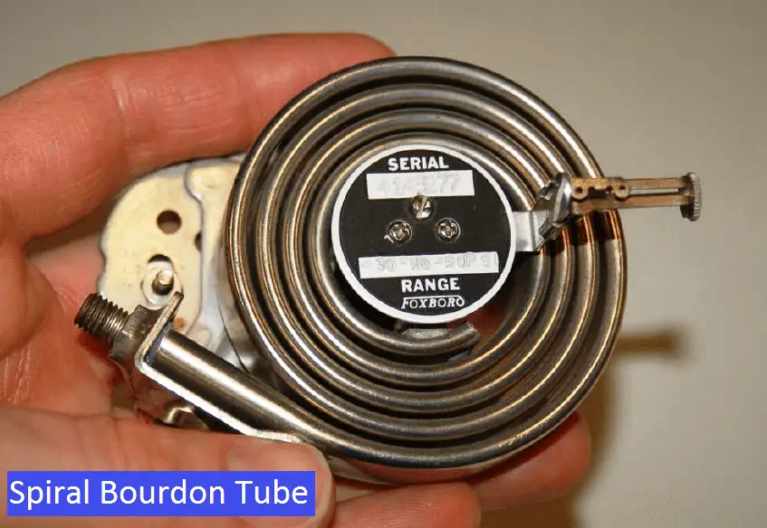 spiral bourdon tube