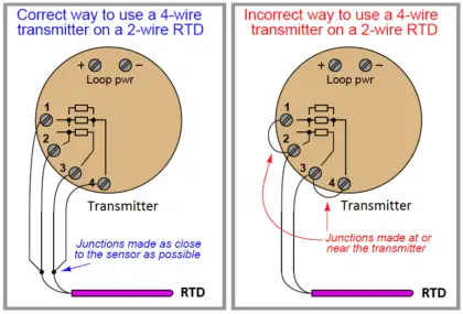 3 Wire RTD Connections