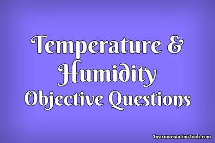 Temperature and Humidity Objective Questions
