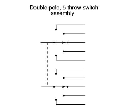 Double Pole 5 Throw Switch 