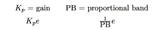 Proportional Controller equation