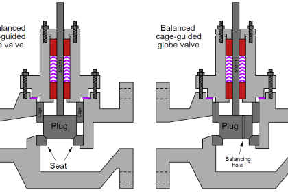 Cage-guided globe valves