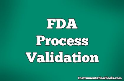 FDA Process Validation