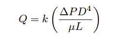 Laminar flow meter equation