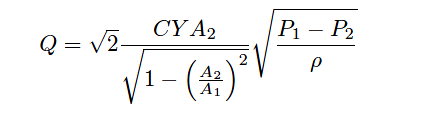 ideal volumetric flow equation