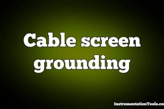 Cable screen shall not be grounded