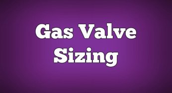 Gas Valve Sizing