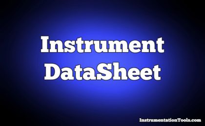 Instrument Datasheet
