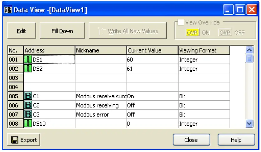 Modbus query