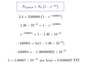 Transistor Failure Rate Calculation