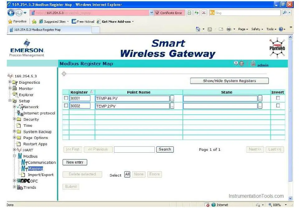 WirelessHART Gateway Software