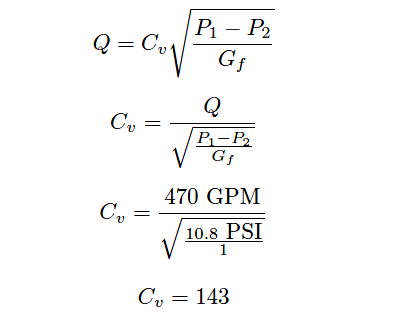 control valve sizing example