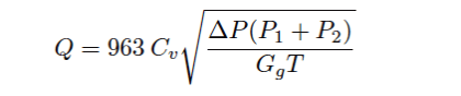 Gas Valve Sizing | Equation for Valve Sizing | Instrumentation Tools