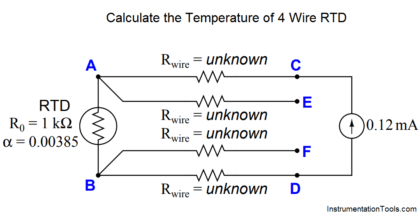 Calculate Temperature of Four Wire RTD