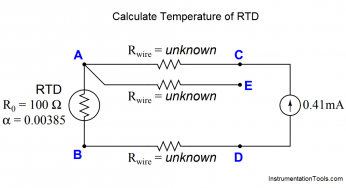Determine the Temperature of 3 Wire RTD