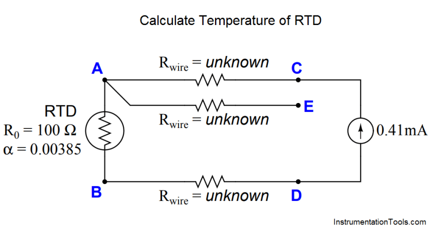 Calculate Temperature of Three Wire RTD