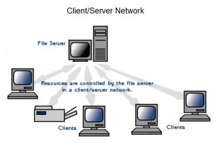 Client - server network system