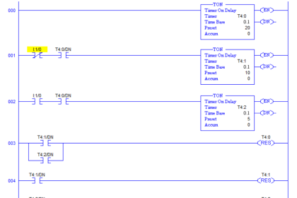 PLC Program using Timers
