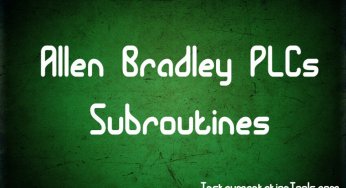 Allen Bradley PLC Subroutines