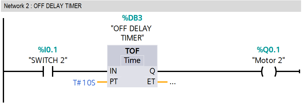 PLC OFF Delay Timer