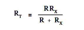 Parallel Circuit Unknown Resistance Formula