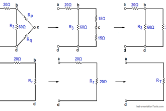 Resistor Y and Delta Network Calculation