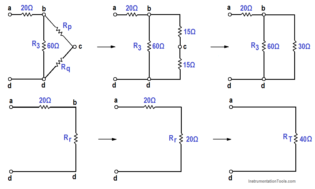 Resistor Y and Delta Network Calculation