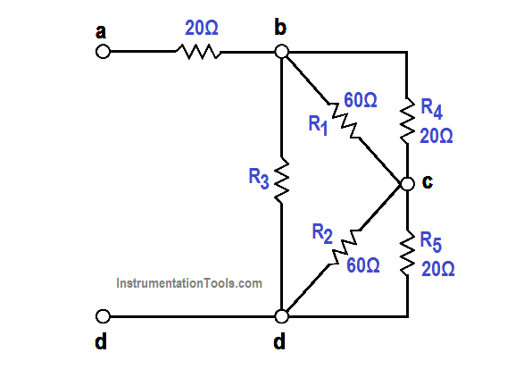 Y - ∆ Redrawn Resistor Circuit