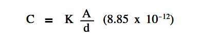 capacitance of a capacitor with two parallel plates