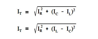 parallel RCL Circuit Current equation