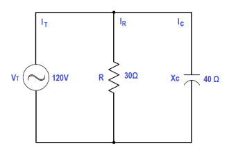 Calculate Power in Parallel RC Circuit