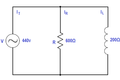 Calculate Power in Parallel RL Circuit
