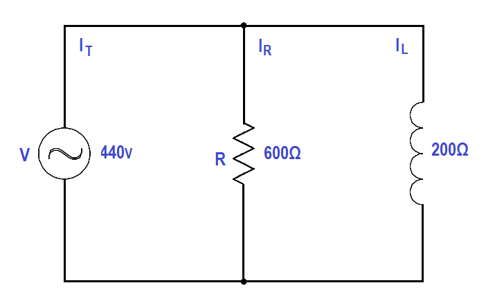 Calculate Power in Parallel RL Circuit