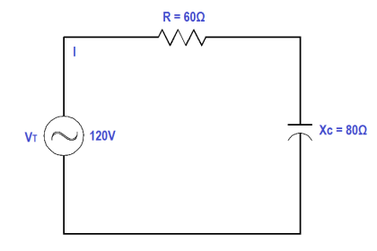 Calculate Power in Series RC Circuit