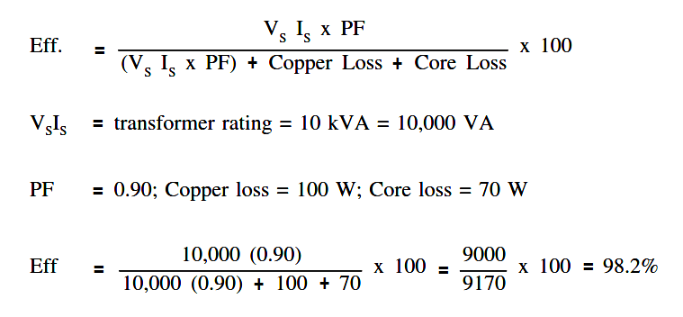 Transformer Efficiency at Full Load