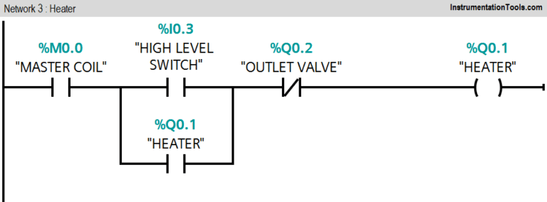 PLC Programming for Tank Heating Control using Heater