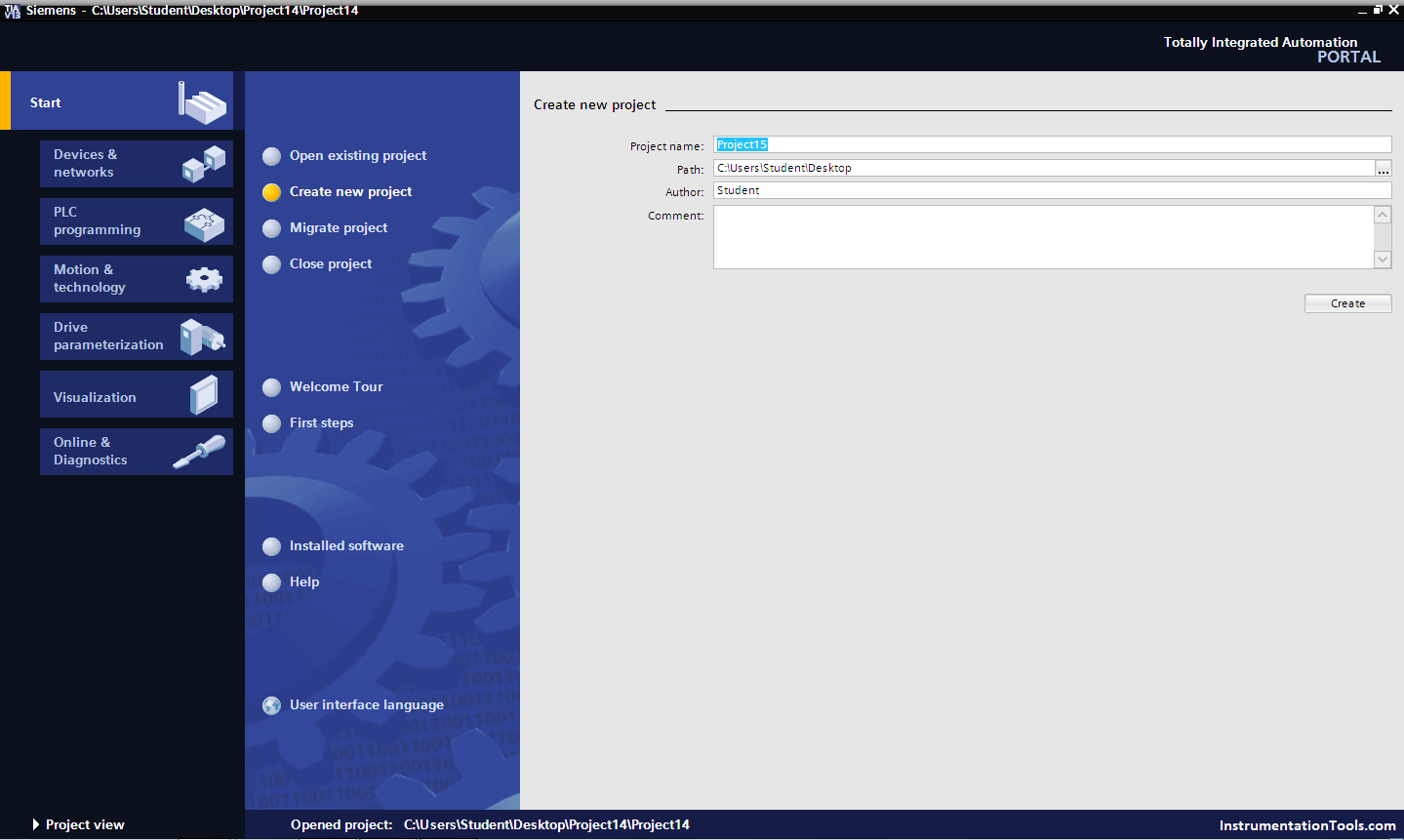 plc configuration in tia portal