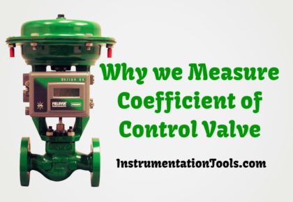 Control Valve flow coefficient (Cv)