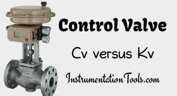 Control Valve Relation between Cv and Kv