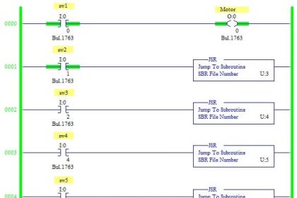 Allen Bradley PLC Example with Sub routines