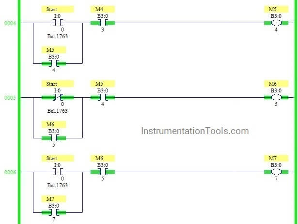 PLC Lamp Ladder Logic example