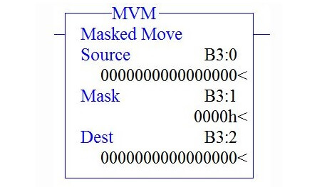 Masked Move Instruction in PLC