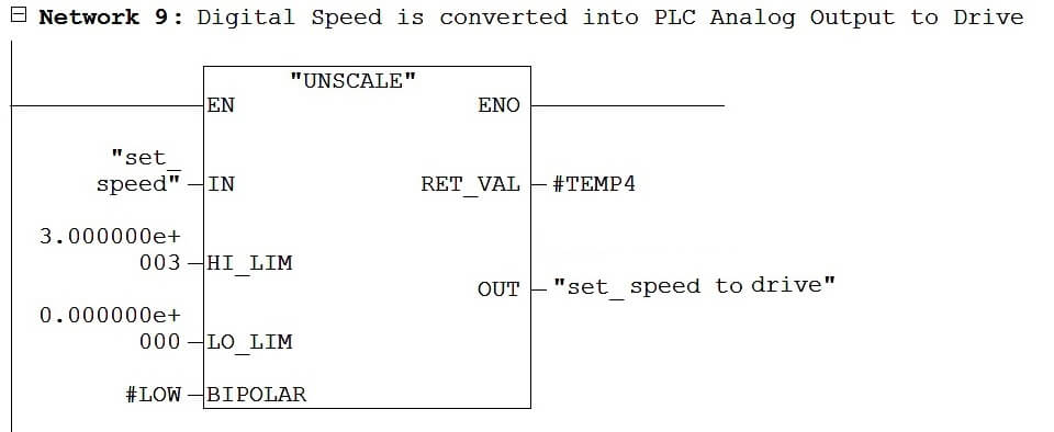 PLC Analog Output to VFD