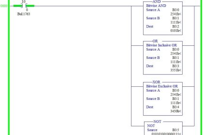 PLC Program using Bitwise Instructions