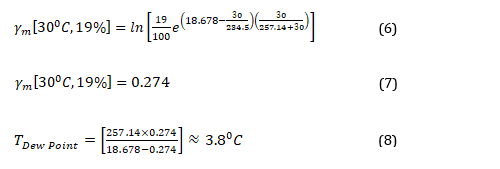 Pressure Dew point at IA Compressor Receiver