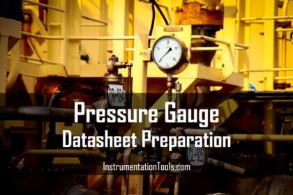 Pressure Gauge Datasheet Preparation