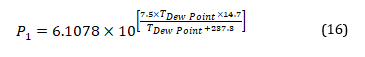 Saturation Vapour Pressure at Dew Point