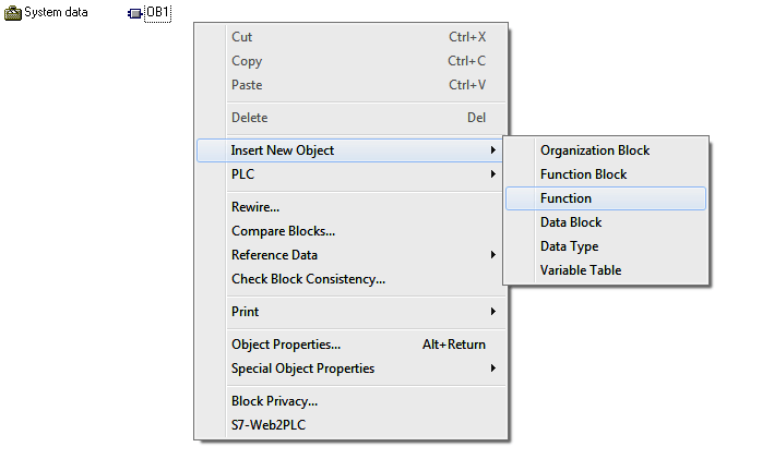 Configure FC block in Simatic Manager