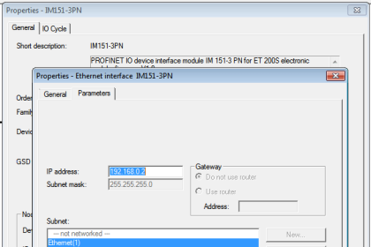 IP Address Change in Simatic